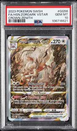 2023 POKEMON SWORD & SHIELD CROWN ZENITH FULL ART/HISUIAN ZOROARK VSTAR PSA 10 - Image 1
