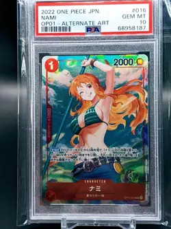 2022 ONE PIECE JPN OP01-ROMANCE DAWN ALTERNATE ART #016 NAMI PSA 10 - Image 1
