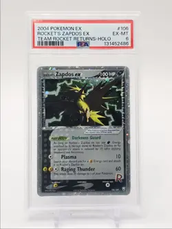 ROCKET'S ZAPDOS EX 2004 POKEMON TEAM ROCKET RETURNS RARE 106/109 PSA 6 Q4763 - Image 1