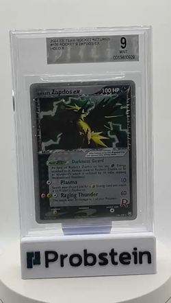 2004 Pokemon Ex Team Rocket Returns #106 Rocket's Zapdos Ex Holo BGS 9 - Image 2