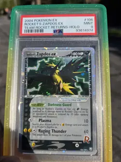 POKEMON ROCKET'S ZAPDOS EX TEAM ROCKET RETURNS 106 HOLO PSA 9 GUARD NOT INCLUDED - Image 1