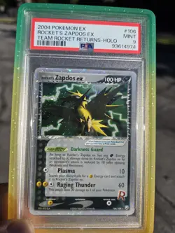 POKEMON ROCKET'S ZAPDOS EX TEAM ROCKET RETURNS 106 HOLO PSA 9 GUARD NOT INCLUDED - Image 2