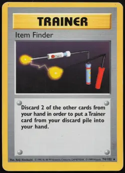 Item Finder [Shadowless] #74 Base Set Pokemon Card - Image 1