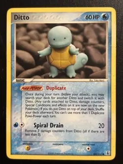 Ditto/Squirtle 64/113 Common Ex Delta Species Collectible Nintendo Pokemon Card - Image 1