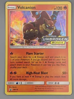 Volcanion SM179 2019 Unboken Bonds Prerelease Promo Sun & Moon Pokemon card - Image 5