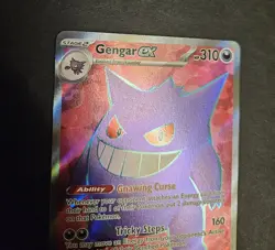 Gengar ex 193/162 SV05: Temporal Forces Holo Full Art Pokemon Card NM - Image 3