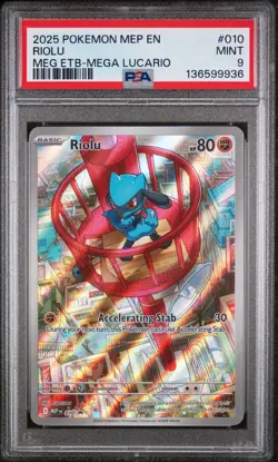 Pokemon TCG Riolu 010 Mega Evolutions ETB Black Star Promo Card - Image 1