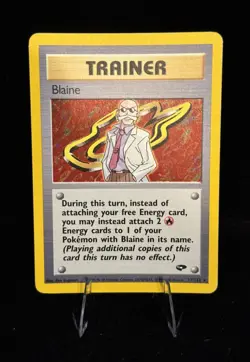 Blaine Trainer 17/132 | Holo Rare | Gym Heroes Vintage Pokemon Card (2000) - LP - Image 2