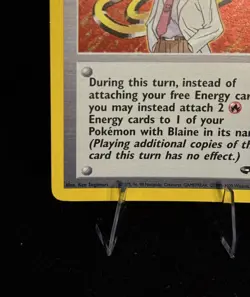 Blaine Trainer 17/132 | Holo Rare | Gym Heroes Vintage Pokemon Card (2000) - LP - Image 5