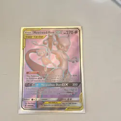 Pokemon Mewtwo & Mew GX Tag Team Full Art Ultra Rare Card 222/236 - Image 1