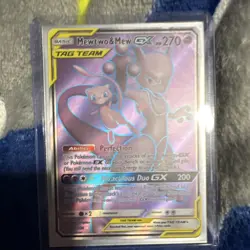 Pokemon Mewtwo & Mew GX Tag Team Full Art Ultra Rare Card 222/236 - Image 3