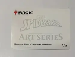 Chameleon, Master of Disguise MTG Marvel's Spider-Man Art Card #5/54 Gold Stamp - Image 2