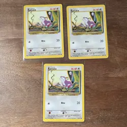 RATTATA 61/102 Base Set Pokemon Card Lot Of 3 - Image 1