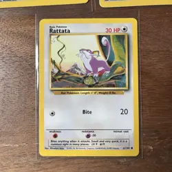 RATTATA 61/102 Base Set Pokemon Card Lot Of 3 - Image 2