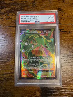 Pokemon 2012 Black & White Dragon Exalted Card 123 Full Art/Rayquaza EX PSA 6 - Image 1