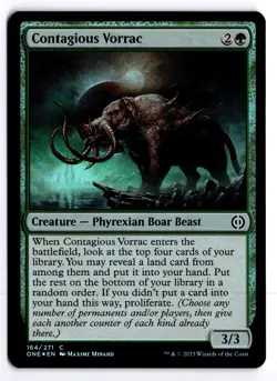 Contagious Vorrac 164 Foil Phyrexia: All Will Be One C MTG LP - Image 1