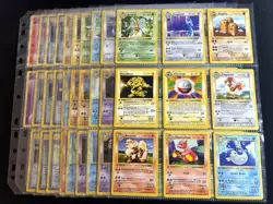 1st Edition Shadowless Base Set Complete Non-Holo Set 17-102 Pokemon Cards - Image 1