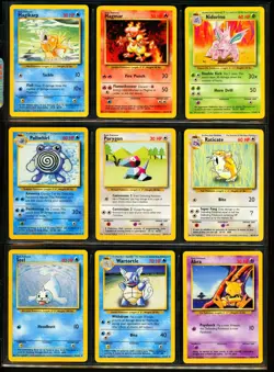 1999 Pokemon Base Set COMPLETE Unlimited Edition NON HOLO Cards 17-102 Rare MINT - Image 4