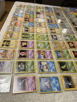1999 Pokemon Base Set COMPLETE Unlimited Edition NON HOLO Cards 17-102 Rare MINT - Image 4