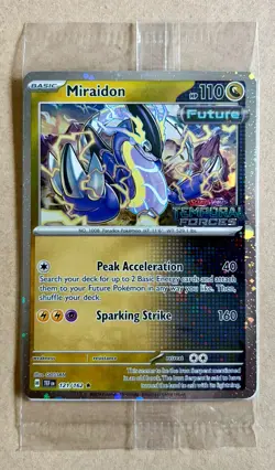 Pokemon Seaeld Miraidon 121 Temporal Forces Stamped Promo Cosmos Rare Low Pop - Image 1