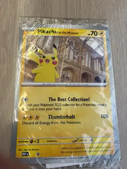 Pokemon Pikachu Natural History Museum Limited Edition Jumbo Trading Card Promo - Image 1