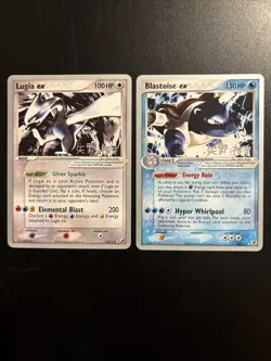 (2)Pokemon Lugia EX 105/115 & Blastoise EX 104/112 2006 World Championships - Image 1