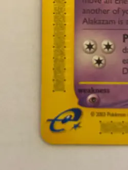 2003 Pokemon Alakazam 2/144 Skyridge Regular Mint and Never Played - Image 2