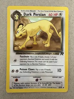 Pokemon - Team Rocket - Dark Persian 42/82 - Uncommon LP/NM - Image 1