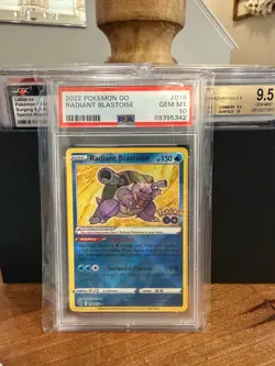 2022 Radiant Blastoise 018/078 Pokemon GO Holo PSA 10 English - Image 1