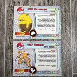 Pokemon Topps #96 Drowzee & #97 Hypno *Blue Logo* Near Mint, Non-Holo - Image 2