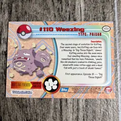 Pokemon Topps Weezing Non Foil Series 2 #110 - Image 2
