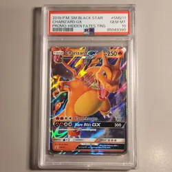 2019 Pokemon Black Stars Promo Charizard GX SM211 PSA 10 - Image 1