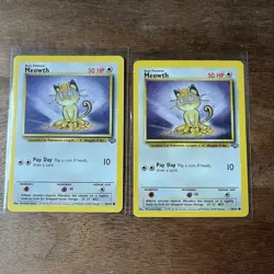 Pokemon Meowth 56/64 Jungle Regular Lot Of 2 - Image 1