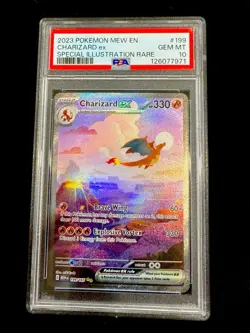 2023 Pokemon 151 Charizard ex 199/165 Special Illustration Rare PSA 10 GEM MINT! - Image 1