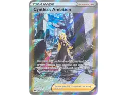 2023 Pokemon SWSH Crown Zenith Gallarian Gallery #GG60 FA Cynthia's Ambition NM - Image 1