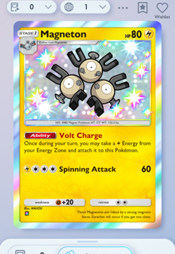 Pokemon TCG POCKET - Magneton Shiny 1⭐, Wisdom of Sea and Sky, English - Image 3