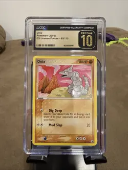 Onix 65/115 CGC Pristine 10 Pokemon EX Unseen Forces 2005 - Image 1