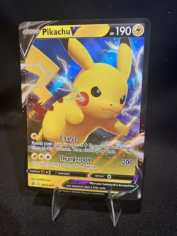 Pikachu V SWSH061 BLACK STAR PROMO Shining Fates Pokemon TCG MINT - Image 2