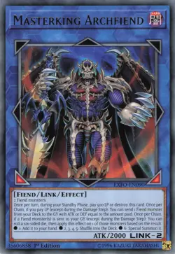 Yugioh Masterking Archfiend EXFO-EN090 Rare 1st Edition NM - Image 1