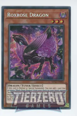 Yugioh MP22-EN060 Roxrose Dragon Prismatic Secret Rare 1st Edition Near Mint - Image 1