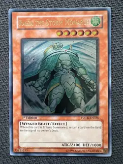Yugioh Raiza the Storm Monarch 1st Edition Ultimate Rare FOTB-EN026 LP - Image 1