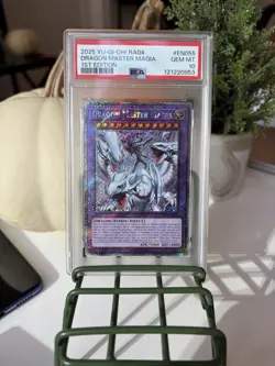 Yu-Gi-Oh Dragon Master Magia RA04-EN055 Platinum Secret Rare 1st Edition PSA 10 - Image 1