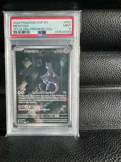 Pokemon PSA 9 Mewtwo 052 Scarlet & Violet Promo Cards Holo 151 Mew UPC - Image 3