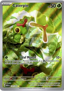 Caterpie 172/165 Illustration Rare Pokemon TCG SV: Scarlet & Violet 151 NM - Image 1