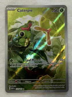 Pokemon TCG Caterpie 172/165 Illustration Rare S&V 151 English Pack Fresh NM - Image 1