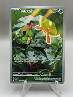 Pokemon TCG Caterpie 172/165 Scarlet & Violet 151 Holo Illustration Rare Card - Image 1