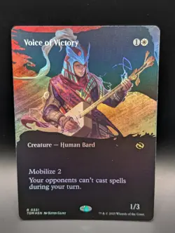 MTG - Voice of Victory - BORDERLESS FOIL - Creature - TDM 331 - Rare - NM - Image 1
