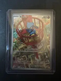 Pokemon TCG Mega Evolutions Riolu 010 ETB Black Star Promo Card - Image 1