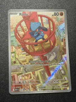 Pokemon TCG Riolu 010 Mega Evolution Black Star Promo ETB Card - Image 2