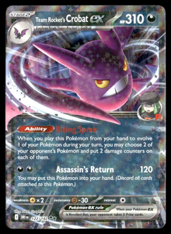 Team Rocket's Crobat ex - 122/182 - Destined Rivals Double Rare Holo Pokemon TCG - Image 1